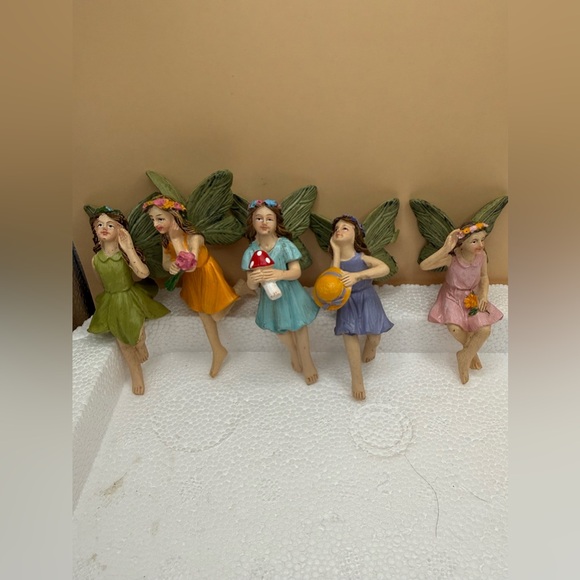 None Other - Colorful Fairy Figurines Set